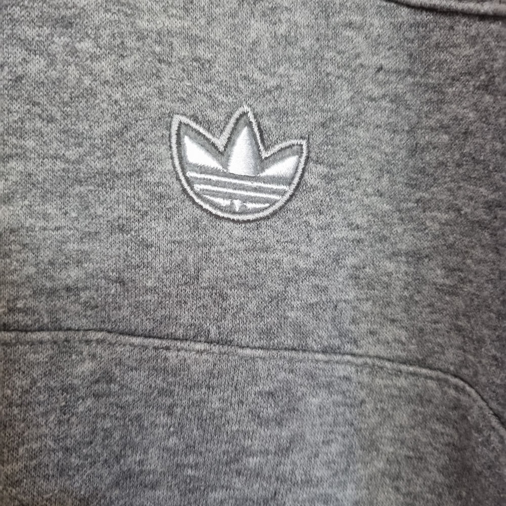 Adidas Originals grey zip through sweater sz large - Picture 4 of 8